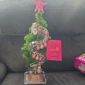 Festive Creations Pink and Green Holiday Spiral Tree